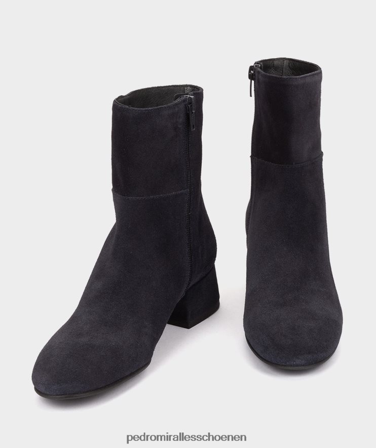 enkel laarzen Pedro Miralles korba velours marine BV6H8F374