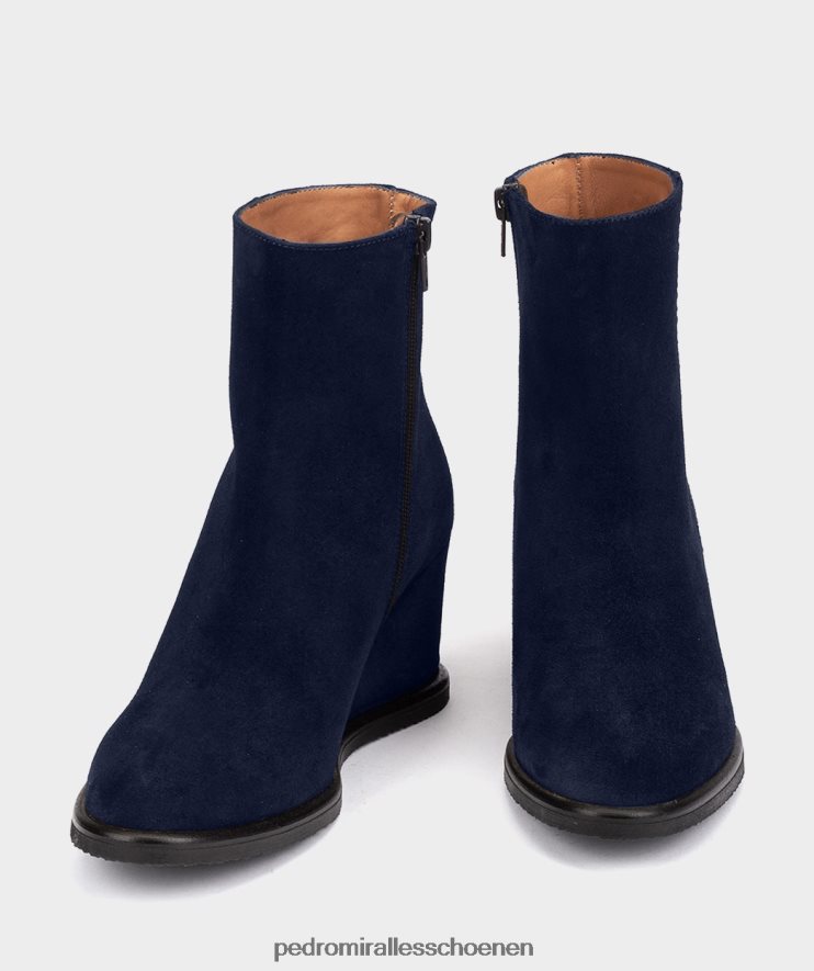 enkel laarzen Pedro Miralles reseau velours marine BV6H8F415