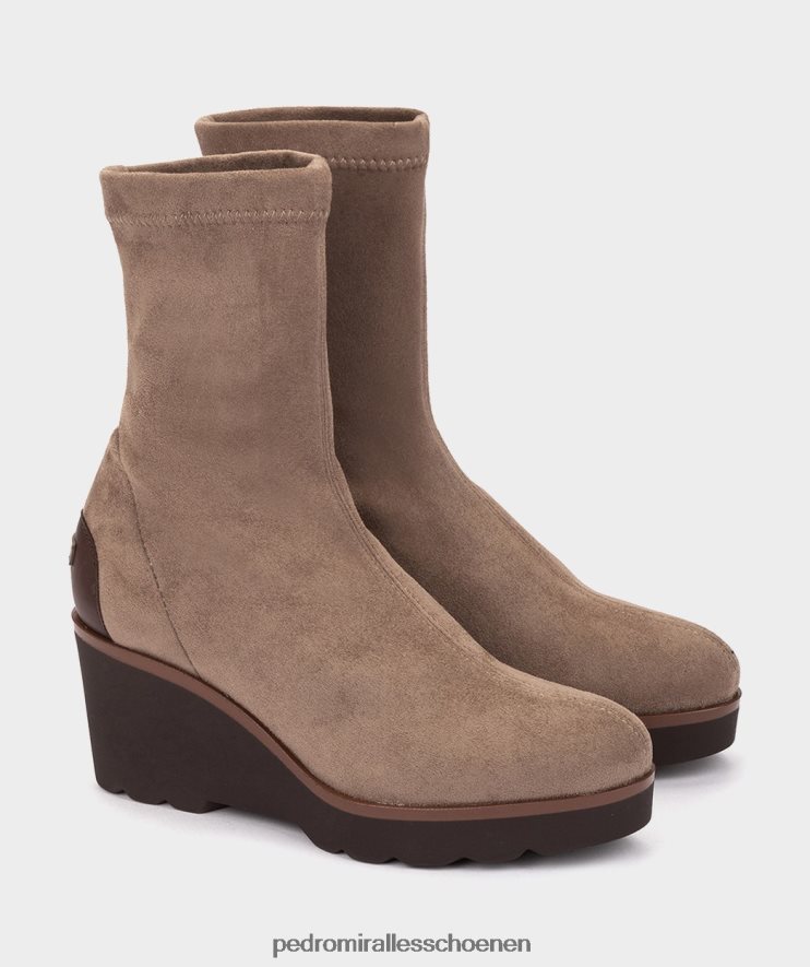 enkel laarzen Pedro Miralles sla een ante strech taupe BV6H8F418