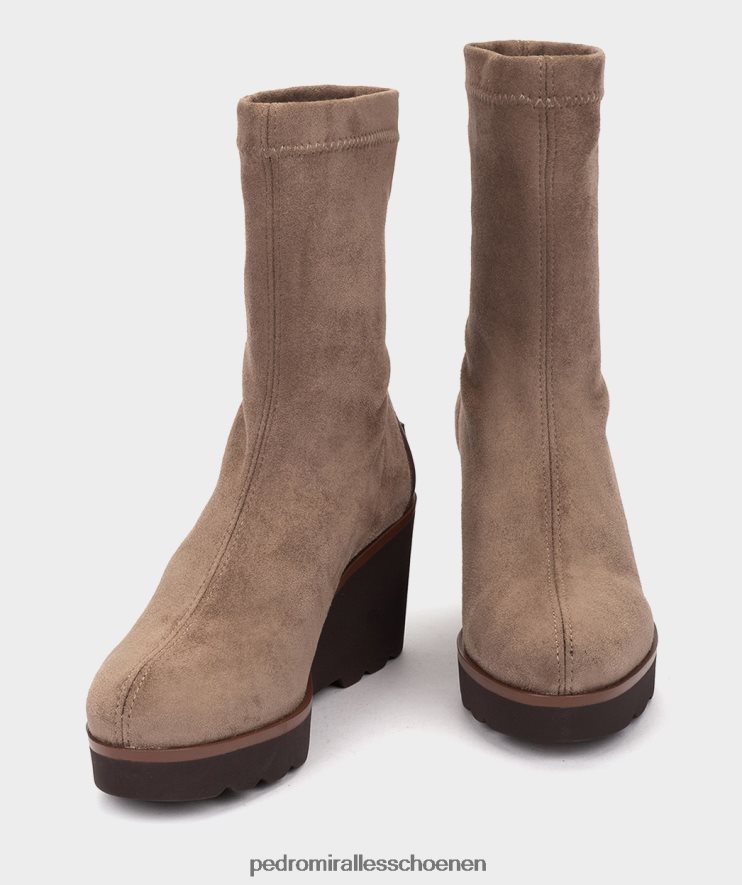 enkel laarzen Pedro Miralles sla een ante strech taupe BV6H8F418
