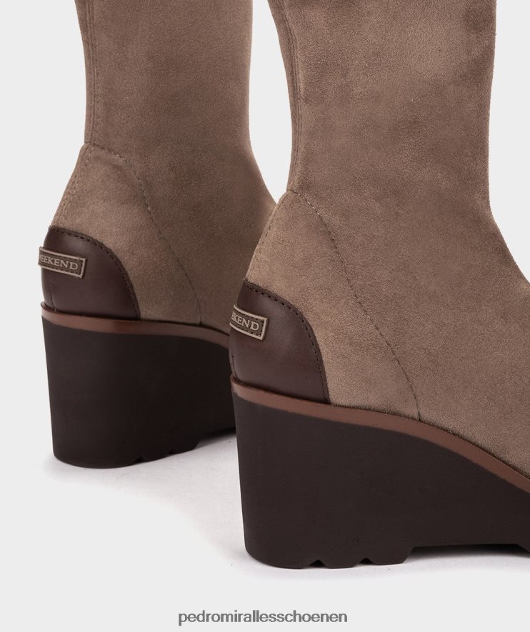 enkel laarzen Pedro Miralles sla een ante strech taupe BV6H8F418