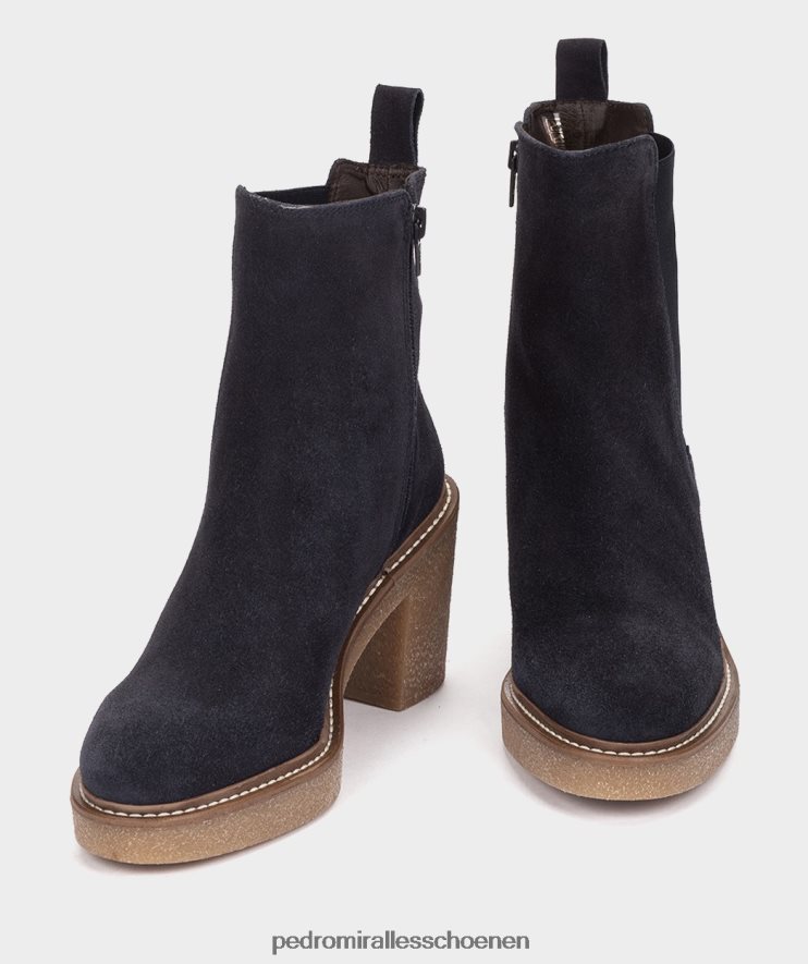 enkel laarzen Pedro Miralles tof velours marine BV6H8F332