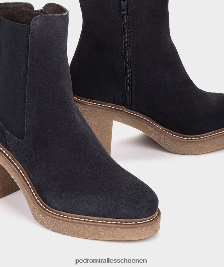 enkel laarzen Pedro Miralles tof velours marine BV6H8F332