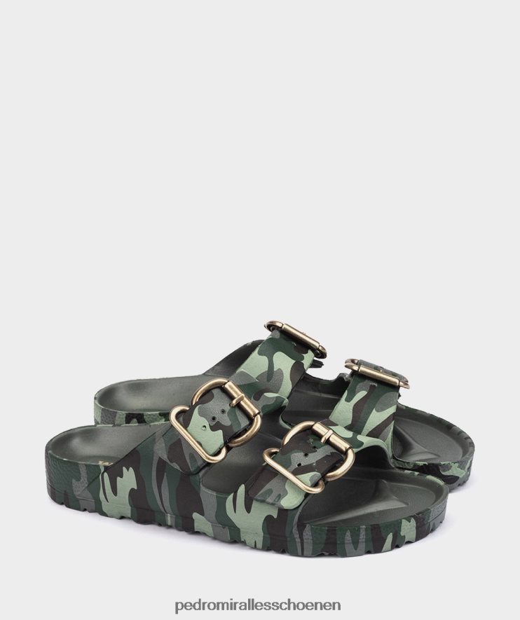 platte sandalen Pedro Miralles Ibiza bio camouflage BV6H8F306