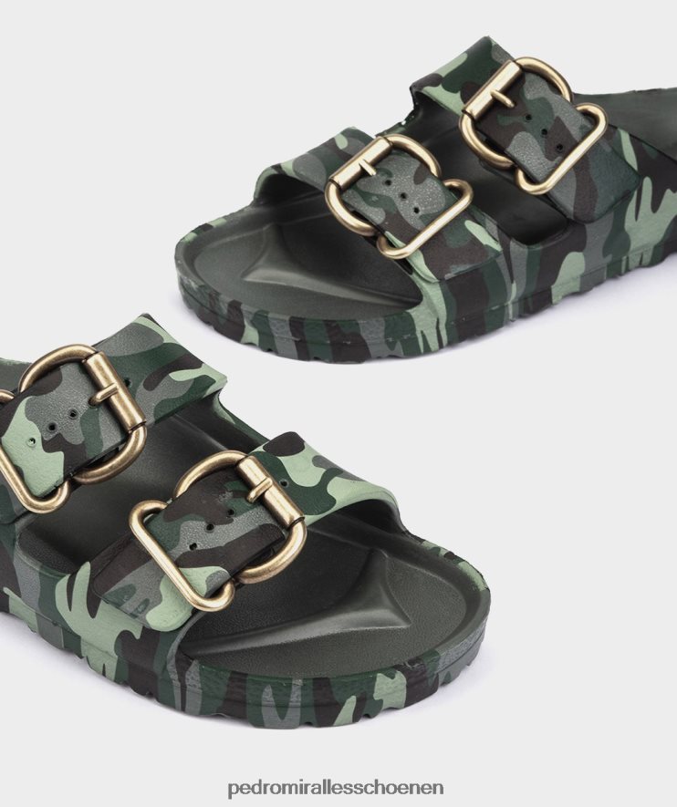 platte sandalen Pedro Miralles Ibiza bio camouflage BV6H8F306