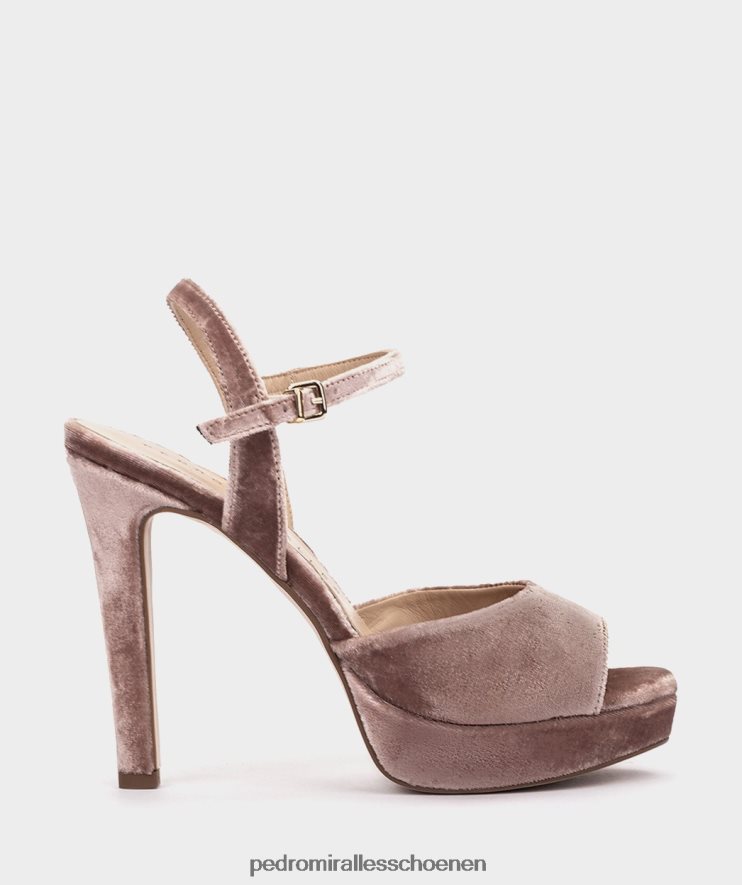Sandalen met hak Pedro Miralles Arada fluweel naakt BV6H8F50