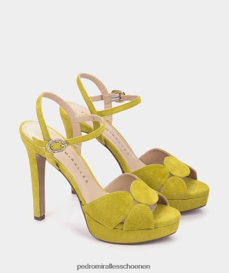 Sandalen met hak Pedro Miralles Bali ante kalk BV6H8F33