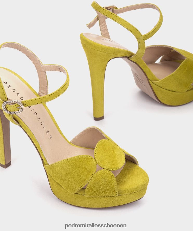 Sandalen met hak Pedro Miralles Bali ante kalk BV6H8F33