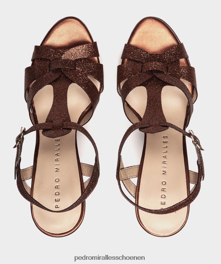 Sandalen met hak Pedro Miralles Kopenhagen helder superbrons BV6H8F123