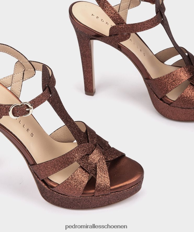 Sandalen met hak Pedro Miralles Kopenhagen helder superbrons BV6H8F123