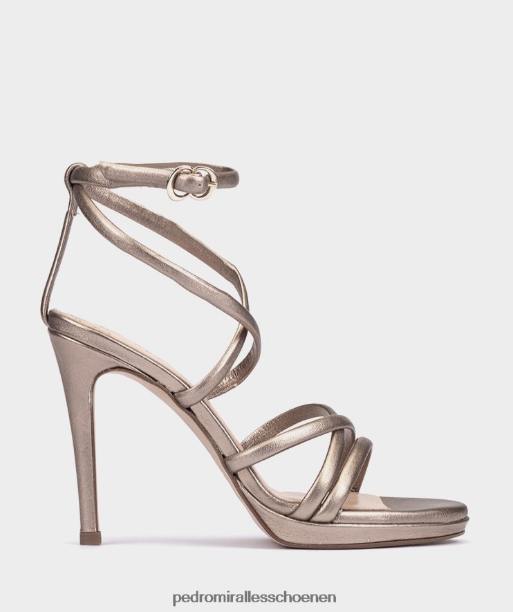 Sandalen met hak Pedro Miralles Las Vegas napa metal-humo BV6H8F110