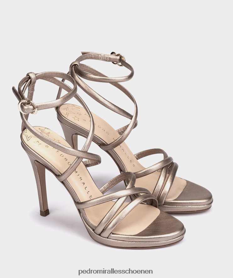 Sandalen met hak Pedro Miralles Las Vegas napa metal-humo BV6H8F110