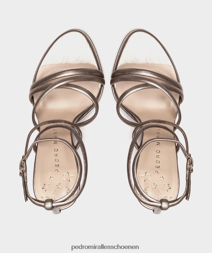 Sandalen met hak Pedro Miralles Las Vegas napa metal-humo BV6H8F110