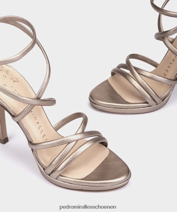 Sandalen met hak Pedro Miralles Las Vegas napa metal-humo BV6H8F110