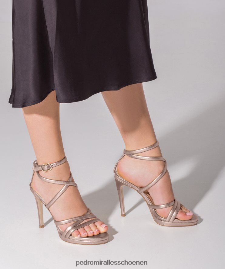 Sandalen met hak Pedro Miralles Las Vegas napa metal-humo BV6H8F110