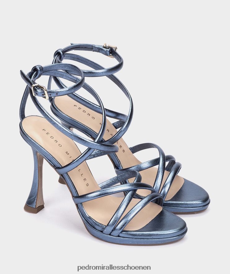Sandalen met hak Pedro Miralles Las Vegas napametaal beryl BV6H8F151