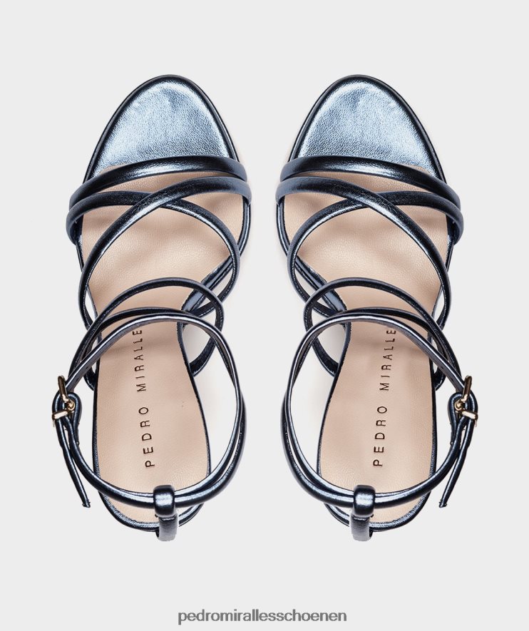 Sandalen met hak Pedro Miralles Las Vegas napametaal beryl BV6H8F151