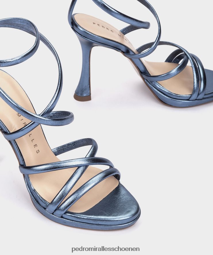 Sandalen met hak Pedro Miralles Las Vegas napametaal beryl BV6H8F151