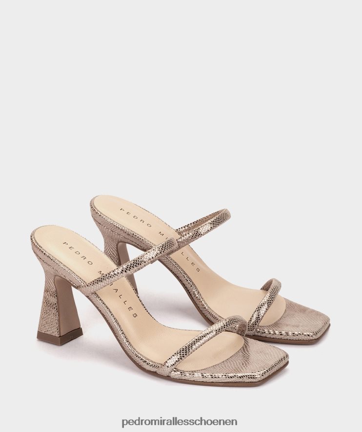 Sandalen met hak Pedro Miralles Laurens serpiente metalen humo BV6H8F8