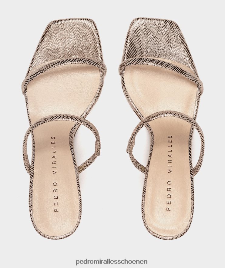 Sandalen met hak Pedro Miralles Laurens serpiente metalen humo BV6H8F8