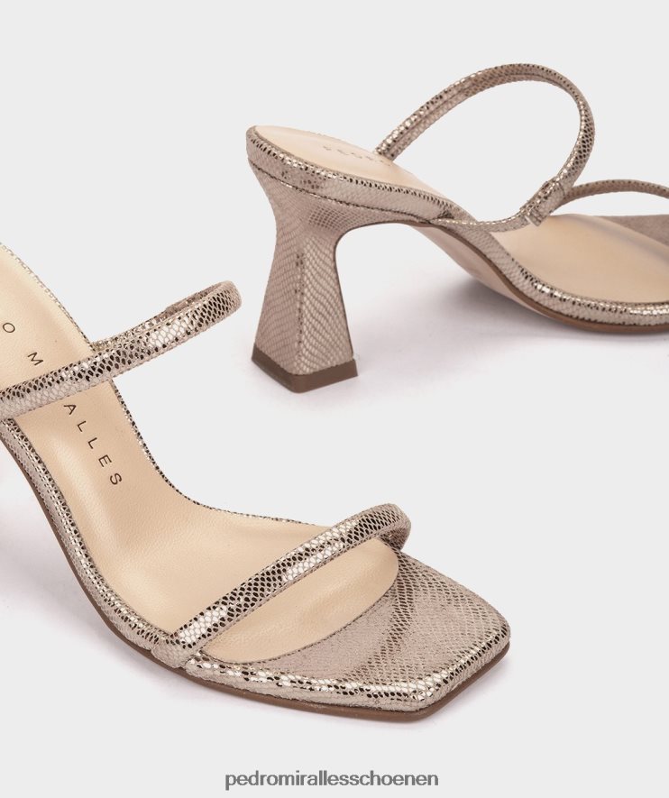 Sandalen met hak Pedro Miralles Laurens serpiente metalen humo BV6H8F8