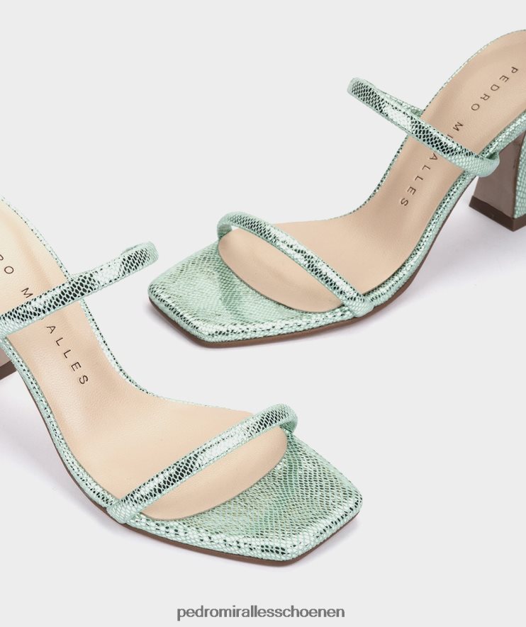 Sandalen met hak Pedro Miralles Laurens serpiente metalen mica BV6H8F7