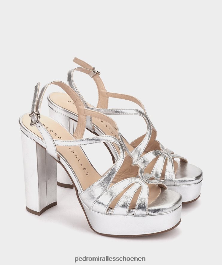 Sandalen met hak Pedro Miralles Malawi napa metaal plata BV6H8F114