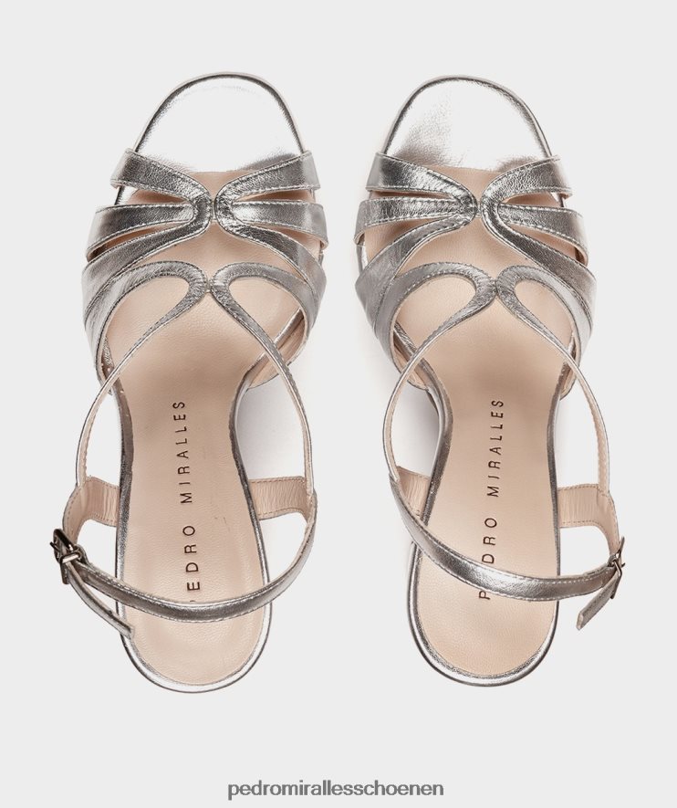 Sandalen met hak Pedro Miralles Malawi napa metaal plata BV6H8F114