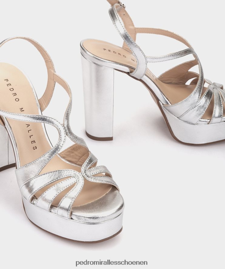 Sandalen met hak Pedro Miralles Malawi napa metaal plata BV6H8F114