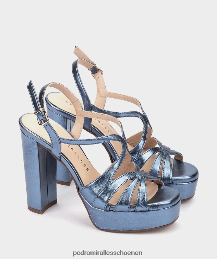 Sandalen met hak Pedro Miralles Malawi napametaal beryl BV6H8F113