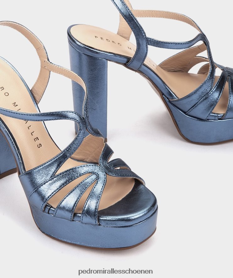 Sandalen met hak Pedro Miralles Malawi napametaal beryl BV6H8F113