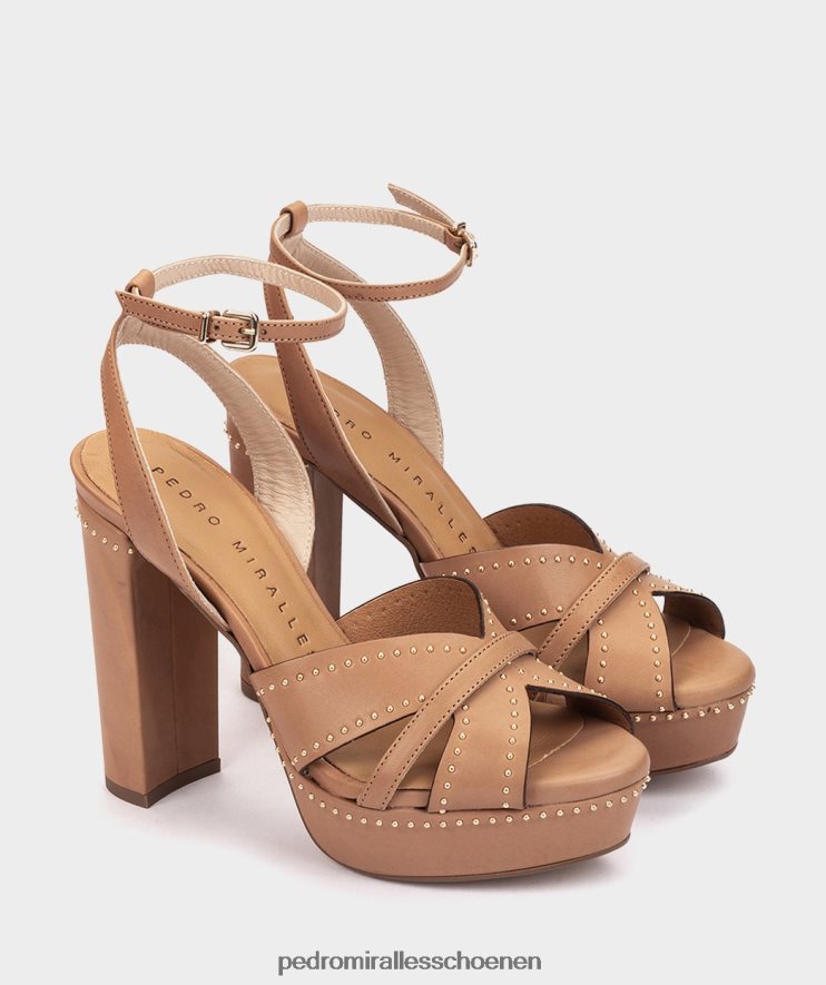 Sandalen met hak Pedro Miralles Montefioralle alfa-karamel BV6H8F75