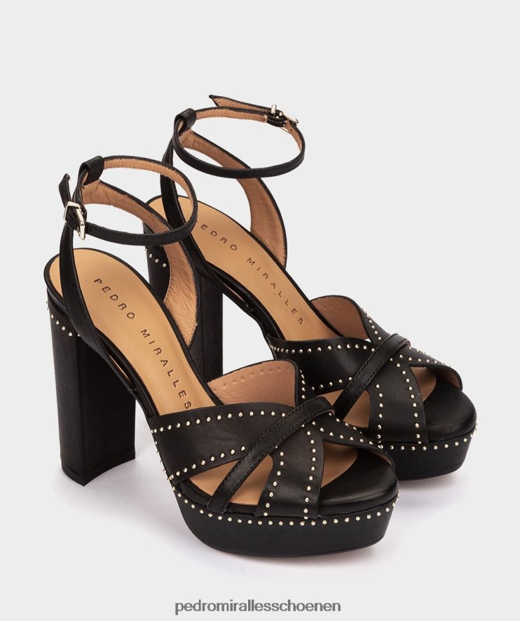 Sandalen met hak Pedro Miralles Montefioralle alfa neger BV6H8F74