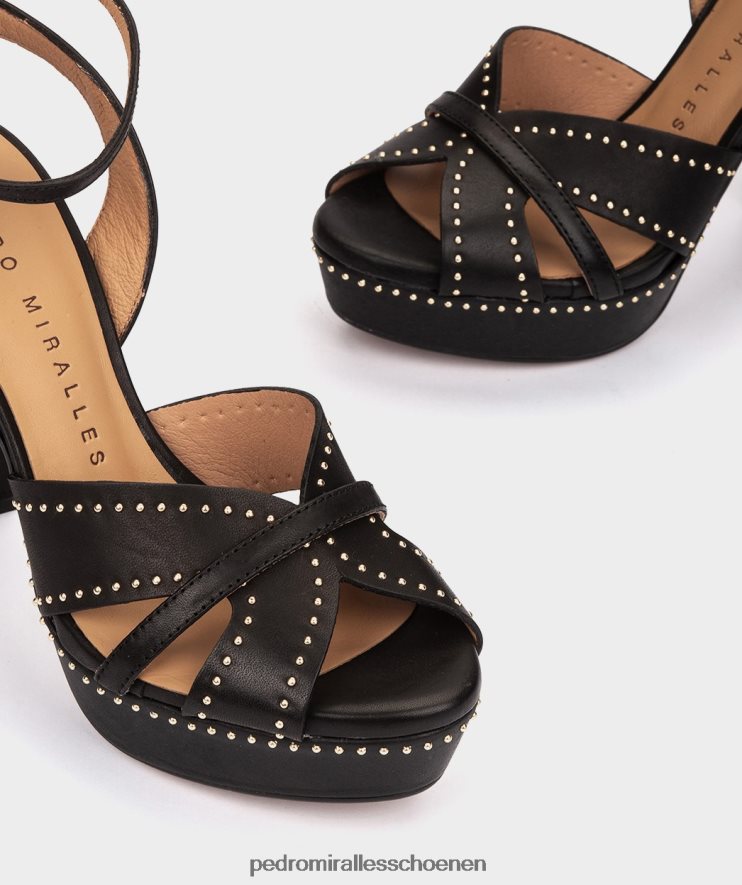 Sandalen met hak Pedro Miralles Montefioralle alfa neger BV6H8F74