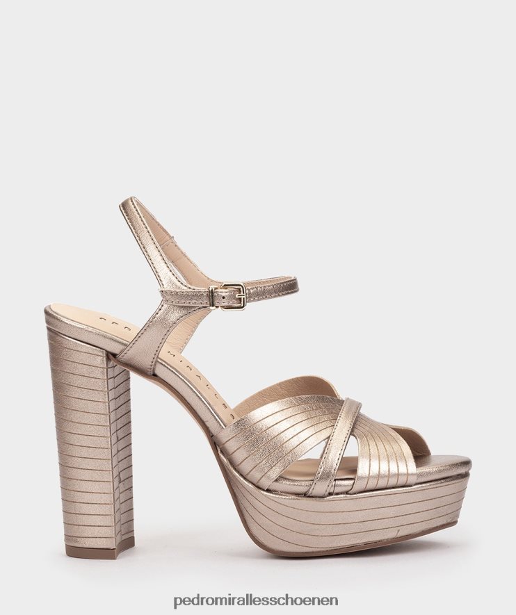 Sandalen met hak Pedro Miralles Montefioralle napa metal-humo BV6H8F66