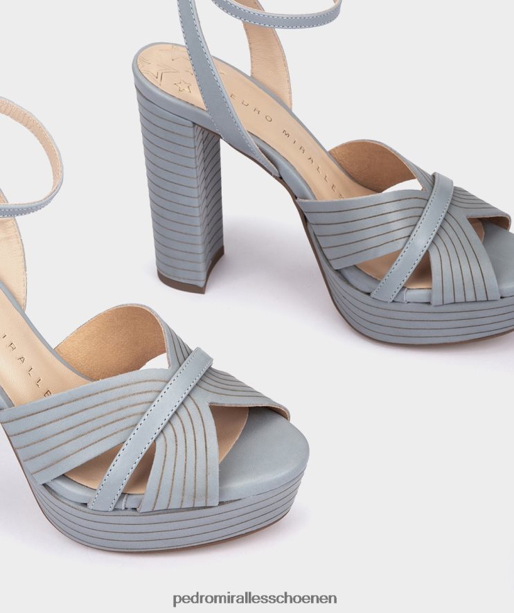 Sandalen met hak Pedro Miralles Montefioralle vitello hemel BV6H8F131