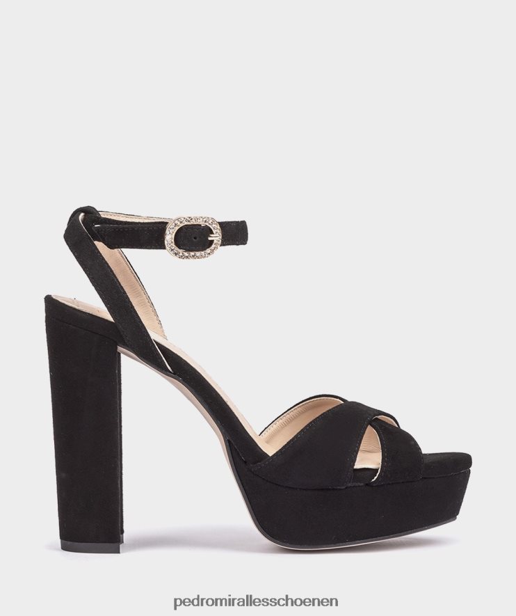 Sandalen met hak Pedro Miralles Montpellier amalfi neger BV6H8F128