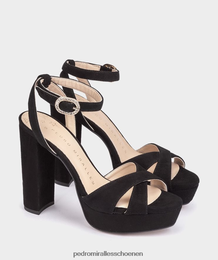 Sandalen met hak Pedro Miralles Montpellier amalfi neger BV6H8F128