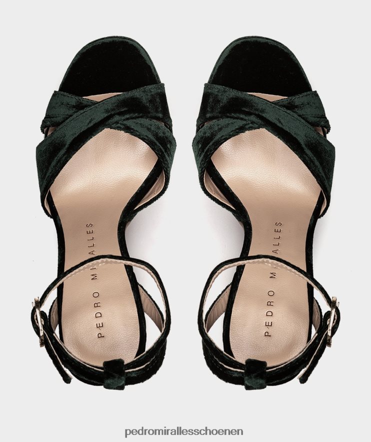 Sandalen met hak Pedro Miralles Montpellier fluwelen botella BV6H8F44