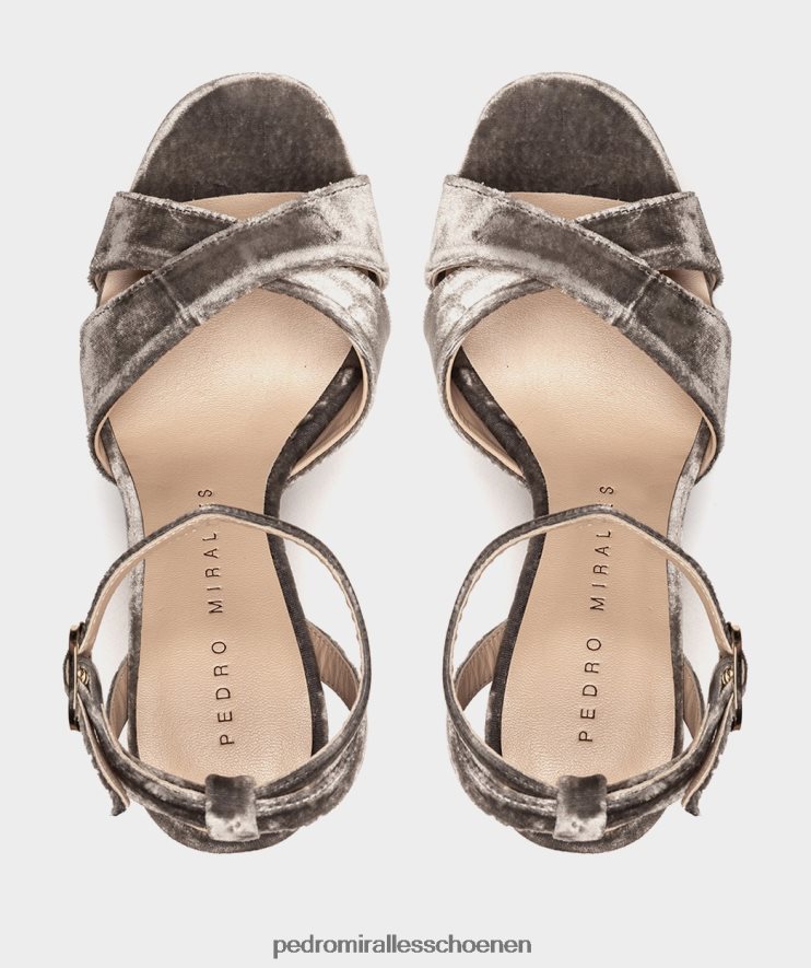 Sandalen met hak Pedro Miralles Montpellier fluwelen visie BV6H8F45