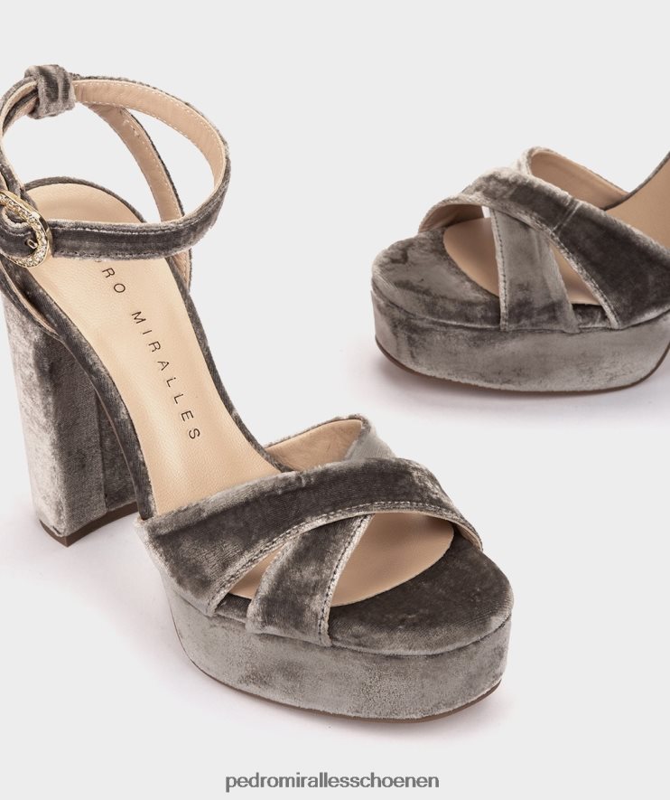 Sandalen met hak Pedro Miralles Montpellier fluwelen visie BV6H8F45