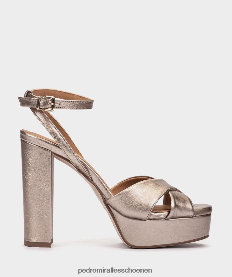 Sandalen met hak Pedro Miralles Montpellier napa metal-humo BV6H8F17