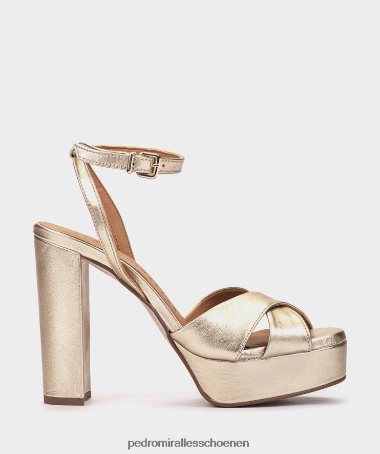 Sandalen met hak Pedro Miralles Montpellier napametaal platino BV6H8F16