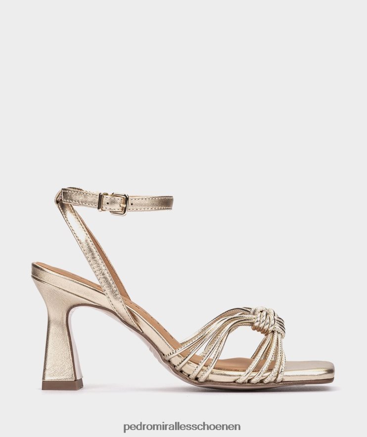 Sandalen met hak Pedro Miralles Santa Monica napametaal platino BV6H8F119