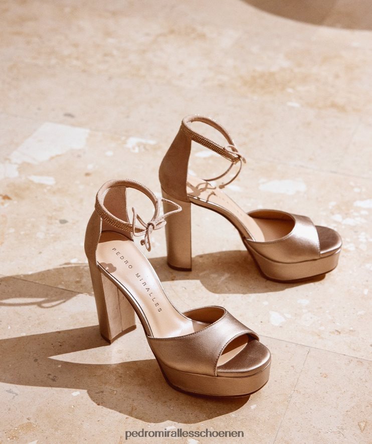 Sandalen met hak Pedro Miralles benisa napa metal-humo BV6H8F37