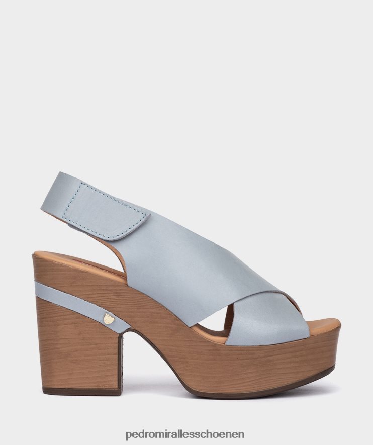 Sandalen met hak Pedro Miralles bergamo vitello hemel BV6H8F106