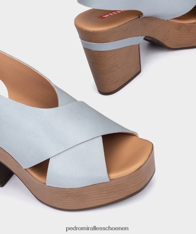 Sandalen met hak Pedro Miralles bergamo vitello hemel BV6H8F106