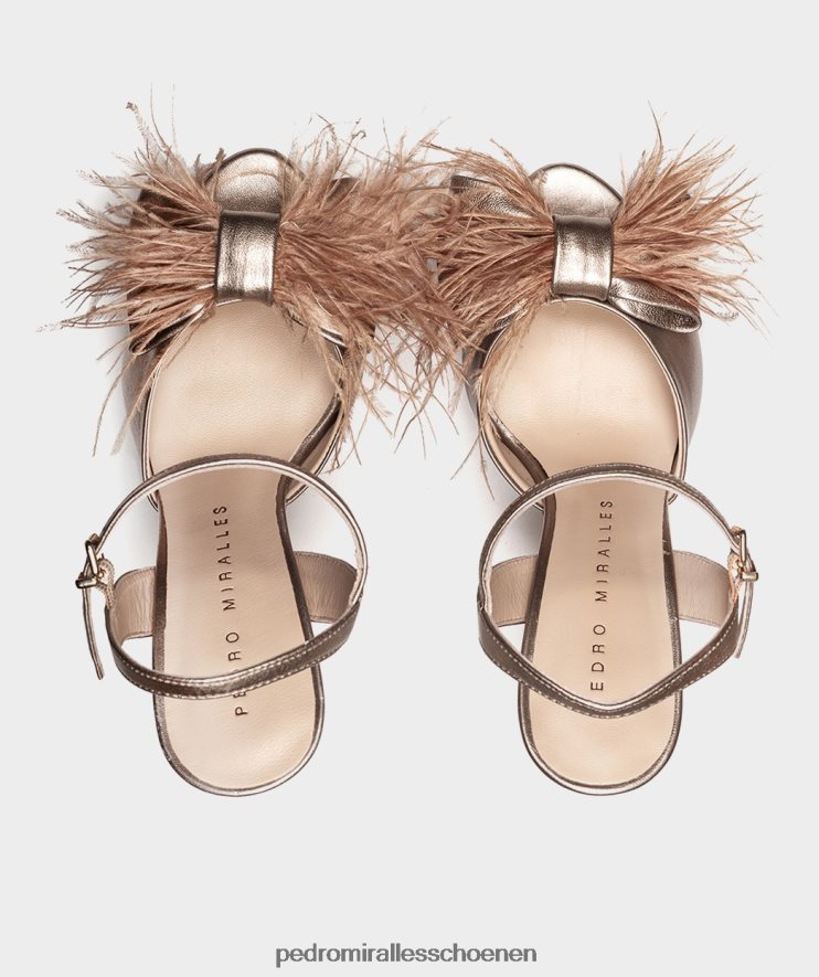 Sandalen met hak Pedro Miralles cies napa metal-humo BV6H8F52