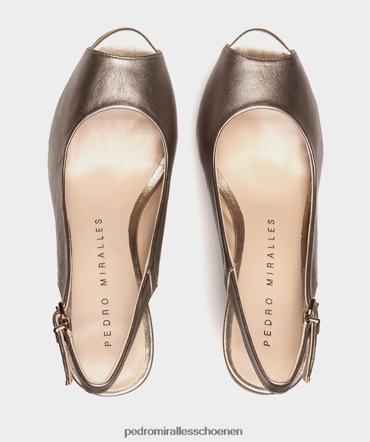 Sandalen met hak Pedro Miralles cittanova napa metal-humo BV6H8F108