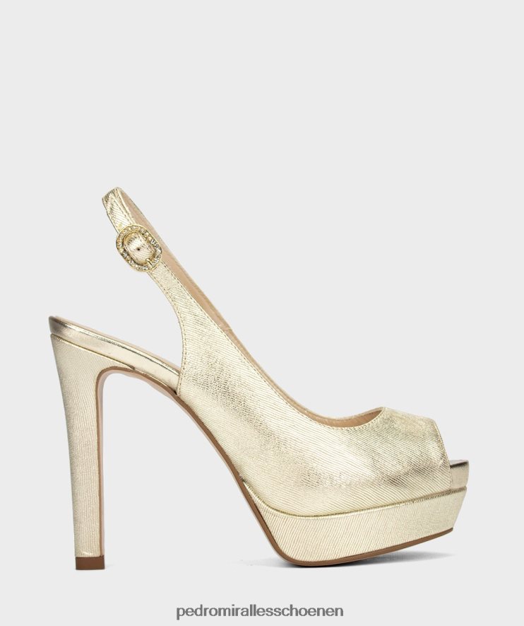 Sandalen met hak Pedro Miralles grimmig plisado metalen carrara BV6H8F148